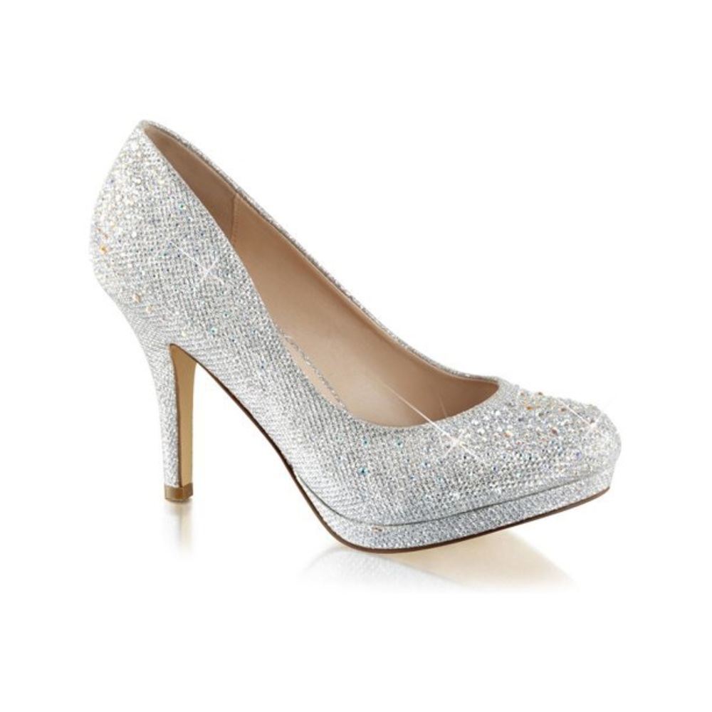 Silver Rhinestone Heels - Picture 2 of 3